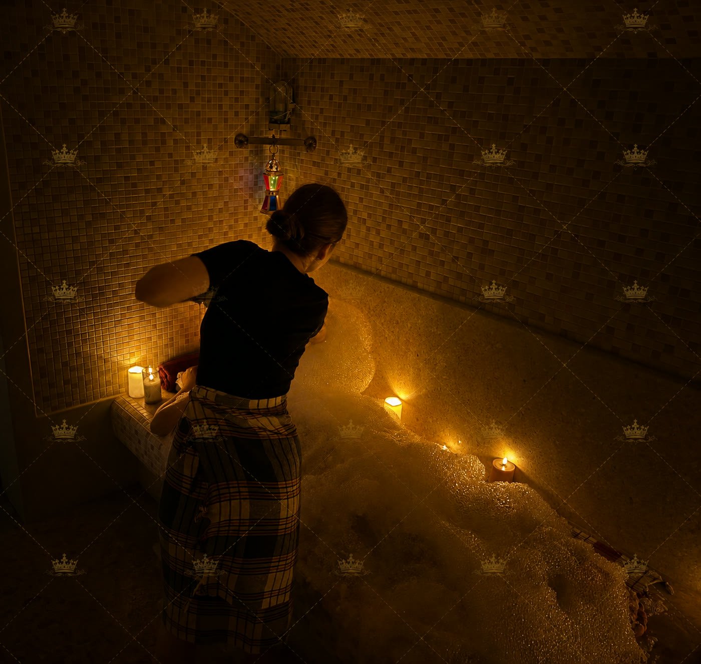 Masaj cu spumă în Hammam la lumina lumânărilor — TerraLux SPA, Chișinău